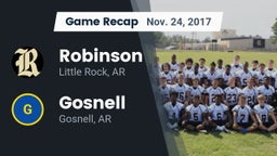 Recap: Robinson  vs. Gosnell  2017