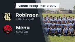 Recap: Robinson  vs. Mena  2017