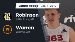 Recap: Robinson  vs. Warren  2017