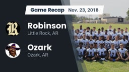 Recap: Robinson  vs. Ozark  2018