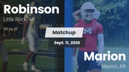 Matchup: Robinson  vs. Marion  2020