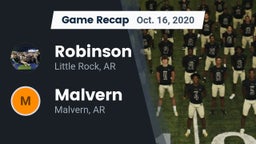 Recap: Robinson  vs. Malvern  2020