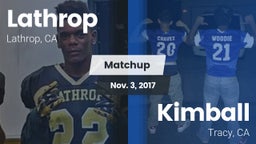 Matchup: Lathrop  vs. Kimball  2017