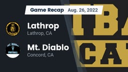 Recap: Lathrop  vs. Mt. Diablo  2022