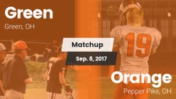 Matchup: Green  vs. Orange  2017
