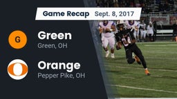 Recap: Green  vs. Orange  2017