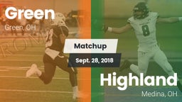 Matchup: Green  vs. Highland  2018