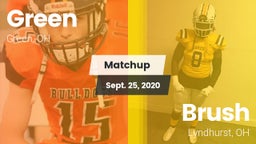 Matchup: Green  vs. Brush  2020