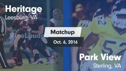 Matchup: Heritage  vs. Park View  2016