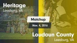 Matchup: Heritage  vs. Loudoun County  2016