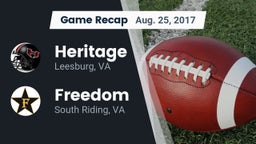 Recap: Heritage  vs. Freedom  2017