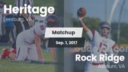 Matchup: Heritage  vs. Rock Ridge  2017