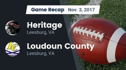Recap: Heritage  vs. Loudoun County  2017