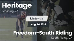 Matchup: Heritage  vs. Freedom-South Riding  2018