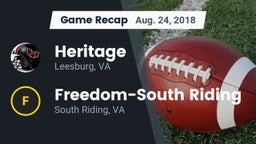 Recap: Heritage  vs. Freedom-South Riding  2018