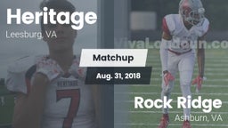 Matchup: Heritage  vs. Rock Ridge  2018