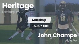 Matchup: Heritage  vs. John Champe   2018