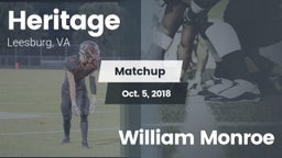 Matchup: Heritage  vs. William Monroe 2018