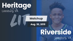 Matchup: Heritage  vs. Riverside  2019