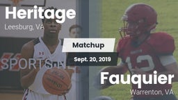 Matchup: Heritage  vs. Fauquier  2019