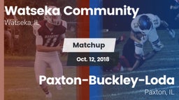 Matchup: Watseka Community vs. Paxton-Buckley-Loda  2018