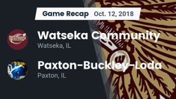 Recap: Watseka Community  vs. Paxton-Buckley-Loda  2018