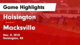 Hoisington  vs Macksville  Game Highlights - Dec. 8, 2018