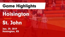 Hoisington  vs St. John  Game Highlights - Jan. 29, 2019