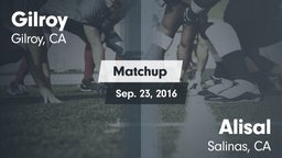 Matchup: Gilroy  vs. Alisal  2016