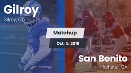 Matchup: Gilroy  vs. San Benito  2018
