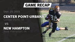 Recap: Center Point-Urbana  vs. New Hampton  2015