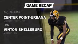 Recap: Center Point-Urbana  vs. Vinton-Shellsburg  2016