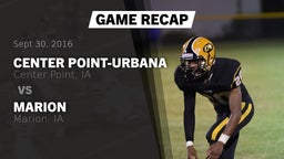 Recap: Center Point-Urbana  vs. Marion  2016