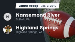 Recap: Nansemond River  vs. Highland Springs  2017