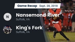 Recap: Nansemond River  vs. King's Fork  2018