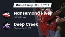 Recap: Nansemond River  vs. Deep Creek  2019