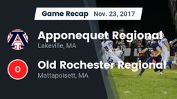 Recap: Apponequet Regional  vs. Old Rochester Regional  2017