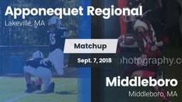 Matchup: Apponequet Regional vs. Middleboro  2018