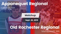 Matchup: Apponequet Regional vs. Old Rochester Regional  2019