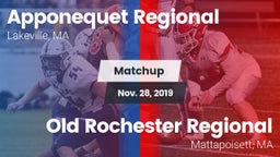 Matchup: Apponequet Regional vs. Old Rochester Regional  2019