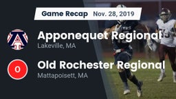 Recap: Apponequet Regional  vs. Old Rochester Regional  2019