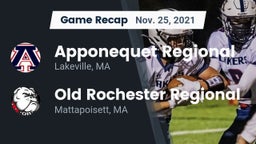 Recap: Apponequet Regional  vs. Old Rochester Regional  2021