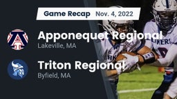 Recap: Apponequet Regional  vs. Triton Regional  2022
