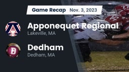 Recap: Apponequet Regional  vs. Dedham  2023