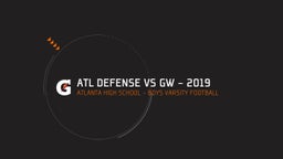Atlanta football highlights ATL Defense vs GW - 2019