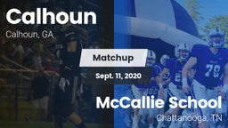 Matchup: Calhoun  vs. McCallie School 2020