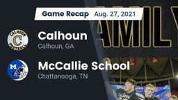 Recap: Calhoun  vs. McCallie School 2021