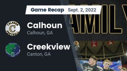 Recap: Calhoun  vs. Creekview  2022
