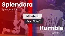 Matchup: Splendora High vs. Humble  2017