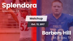 Matchup: Splendora High vs. Barbers Hill  2017